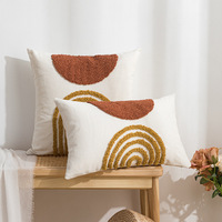 Boho nouveau poinçon aiguille broderie géométrique taie d'oreiller maison salon décor lombaire coussins couverture