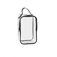 Pochette cosmétique en PVC durable avec fermeture éclair, grande capacité, résistante à l'eau, réutilisable, écologique, légère, portable, pour le maquillage de voyage