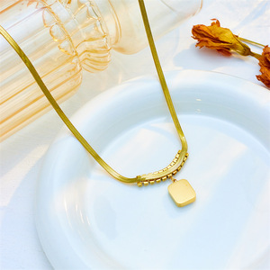 Ensemble de bijoux en acier inoxydable, pendentifs en zircone cubique, bracelet, boucles d'oreilles, collier, ensemble de bijoux 3 pièces - Product Image 3
