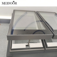 Puits de lumière électrique automatique en aluminium coulissant, puits de lumière en métal, couvre-toit pliant en verre, puits de lumière pour maison