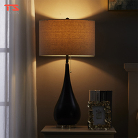 Lampe de bureau moderne, design simple en fer forgé, lampe de lecture en tissu de luxe, lampe de table LED pour salon, bureau, chambre à coucher, décoration