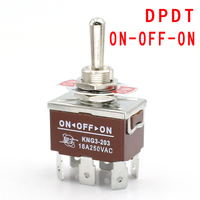 Interrupteur à bascule DPST DPDT 16A 250VAC 4 broches 6 broches On-off/on-on/on-off-on 3 positions 6 broches Interrupteur momentané DPDT Bakélite Instruments