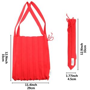 Sac à provisions en coton et lin de style Ins sac à main à bandoulière en laine tricoté de couleur comptoir pliable pour femmes - Product Image 4