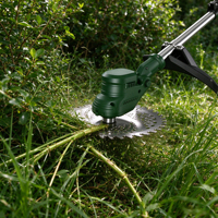 Tondeuse à gazon électrique domestique légère avec batterie au lithium, manche télescopique pliable, pour désherbage DIY