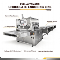 Machine d'enrobage automatique au chocolat TUORONG, machine commerciale pour biscuits, gaufrettes et gâteaux, avec tunnel de refroidissement