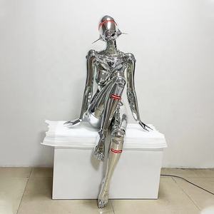 Statue en impression 3d personnalisée Simulation <span class=keywords><strong>de</strong></span> haute précision Sculpture d'oeuvre 3D Portrait Galvanoplastie Homme Grand Robot Sculpture - Product Image 2