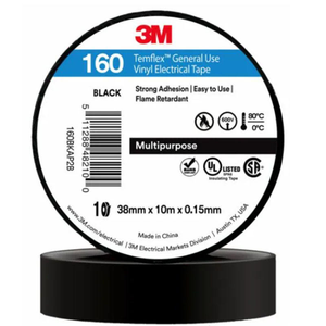 3 M 160 Temフレックスビニール電気テープブラックテープ - Product Image 2