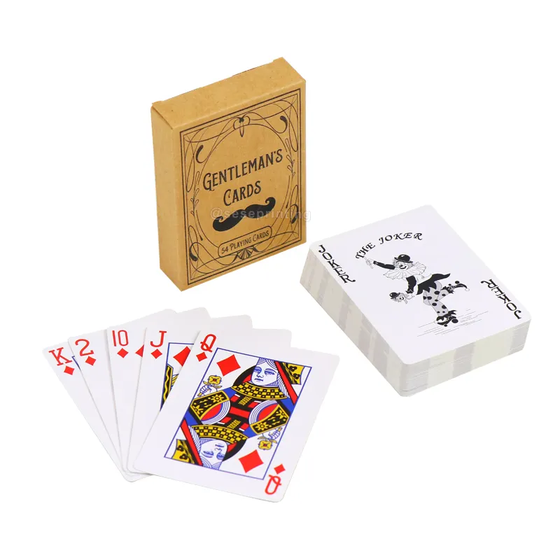 Eco-friendly Durable Classical 54 Poker Card Luxury Custom Playing Cards Printing Front And Back