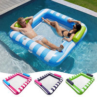 MART Grand matelas flottant gonflable pour piscine, hamac aquatique pour adultes, tapis en maille pour l'été, la plage, le lac, les fêtes, cadeaux