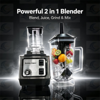 Mixeur Plongeant Portable YHX 2.5L, 5+ Vitesses, Puissance 5000W+, Broyeur à Glace, Extracteur de Jus, Mixeur Électrique Polyvalent pour Cuisine Domestique et Commerciale