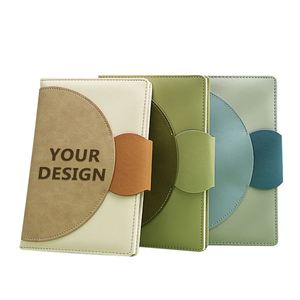 New Trending 2026 Custom Logo <b>A5</b> PU Leather Business Notebook Semicircular Journal with Magnetic Buckle Office Planner - Product Image 1