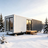 Maison conteneur mobile moderne et portable de 20 pieds, préfabriquée, ignifuge, pour chantier de construction ou entrepôt