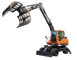 Hot Sell Cotton Crane and Grapples Wheel Excavator Mounted Cotton Loaders Sell at a Bargain