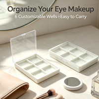 Étui de palette d'ombres à paupières en ABS transparent personnalisé avec logo sur mesure, emballage en gros, protection de l'environnement