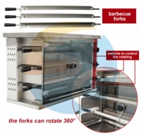 Four à rôtisserie à gaz commercial en acier inoxydable, friteuse à air, grill rotatif automatique SC-G3P, haute efficacité, facile à utiliser