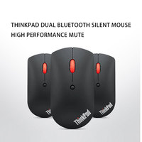 Mouse Nirkabel untuk ThinkPad 4Y50X88822 Dual untuk Kantor Mouse Laser Hitam Ergonomis Laptop Backlit untuk Kedua Tangan