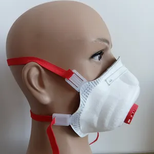 Masker debu cetak FFP3 bentuk Cup masker debu konstruksi industri pertambangan keselamatan kerja masker debu untuk pria dengan bagian hidung PU stok tersedia