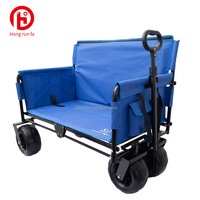 Chariot de plage à 4 roues pliable, chariot de camping pliable