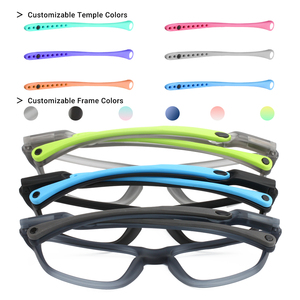 Trọng lượng nhẹ cổ điển tùy chỉnh đầy màu sắc phong cách thể thao đền hình chữ nhật TR90 khung quang học - Product Image 6