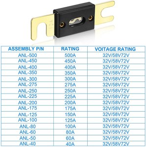 Автомобильные предохранители 40A 50A 60A 80A 100A 120A 125A 130A 135A 150A 175A 200A 250A 300A 350A 400A 450A Amp ANL предохранитель - Product Image 6