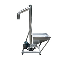 Convoyeur à vis semi-automatique en acier inoxydable, alimentateur à vis mobile pour poudre sèche, élévateur de granulés plastiques, pour fûts chimiques