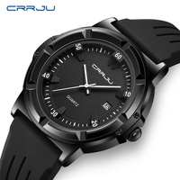 CRRJU Neue Uhr 5030 Herren- und Damenuhr mit Gummiarmband Lässige Mode Business Wasserdichte Quarz-Armbanduhr für Männer