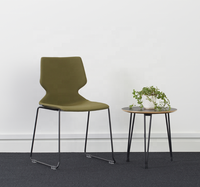 Table basse ronde en acier inoxydable de 1,48 pied de diamètre, design moderne, durable et écologique, pour salon et salle à manger