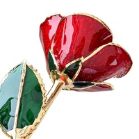Mawar Merah Asli Berlapis Emas 24K Dengan Dudukan Akrilik, Bunga Mawar Alami Awet Selamanya, Hadiah Valentine, Hari Ibu, Pernikahan