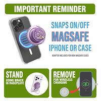 Support de téléphone magnétique réglable avec logo personnalisé, en alliage d'aluminium de qualité supérieure, pour bureau, avec système push-pull, vente en gros