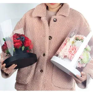 Custom Valentine's Day Flower Gift Box Round Flower Immortality Gift Box Rose Packaging Bouquet Flower Box