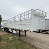 Semi-remorque à ridelles robuste personnalisée, 3/4/5 essieux, capacité 60 tonnes, avec parois latérales amovibles