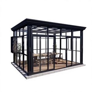 Véranda autoportante en aluminium pour <span class=keywords><strong>jardin</strong></span> <span class=keywords><strong>d</strong></span>'<span class=keywords><strong>hiver</strong></span> de ferme moderne, abri de <span class=keywords><strong>jardin</strong></span> extérieur personnalisé en aluminium et verre - Product Image 6