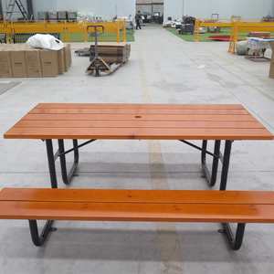 Ensemble Table et Bancs de Repas d'Extérieur Design Moderne pour <span class=keywords><strong>Restaurant</strong></span>, Tables de Pique-nique Commerciales Extérieures - Product Image 6