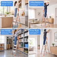 Échelle pliante multifonctionnelle certifiée CE Diyu Power, échelle rétractable en aluminium de haute qualité, antidérapante, pour la maison