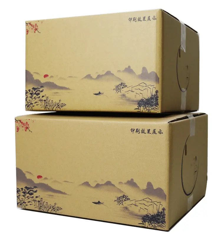 Pabrik karton Shenzhen menjual sendiri kemasan logo cetak kelas atas kotak kertas coklat aksesoris garmen karton kosmetik