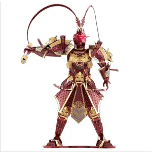 โมเดลนักรบ3D โลหะนาโนปริศนา The Monkey King รุ่น DIY 3D เลเซอร์ตัดโมเดลของเล่นจิ๊กซอว์สำหรับผู้ใหญ่