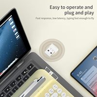 Ajazz AF84 Keyboard Nirkabel Membran Senyap, Koneksi Dual-Mode 2.4G