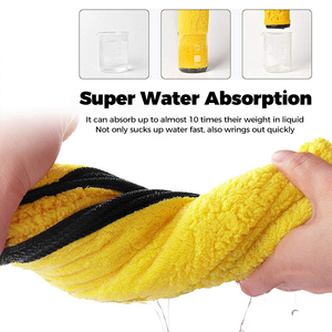 Chiffons multi-usages pour le nettoyage des vitres, des surfaces intérieures, des peintures, des dépoussiérages, pour la maison, la cuisine, le garage, en microfibre corail 1200 g/m², serviette de <span class=keywords><strong>lavage</strong></span> de voiture - Product Image 2