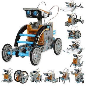 Kit <span class=keywords><strong>Robot</strong></span> Fai-da-Te 13-in-1 a Energia Solare, Giocattolo Educativo Scientifico per Bambini, <span class=keywords><strong>Robot</strong></span> Trasformabile STEM, Regalo Ideale per Ragazzi - Product Image 1