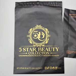 Custom Matte Black Poly Mailers with Rose <b>Gold</b> Logo - Luxury Shipping Bags for Cosmetics for <b>Clothes</b> Shipping - Product Image 3
