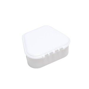 Gonghua Short Trapezoidal <b>Denture</b> Case 92x77x37mm With Lid For Braces Storage White - Product Image 2