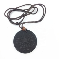 Boîte à pendentif en pierre de lave Quantum, emballage pour collier avec carte énergie bio, logo OEM