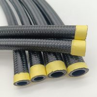 AN4 1/4 AN6 3/8 6AN AN8 1/2 AN10 5/8 Tuyau en nylon tressé en acier inoxydable pour carburant et CPE Ligne de tuyaux tressés en nylon noir SS