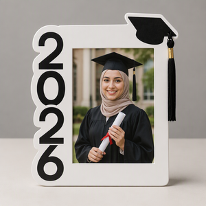 Marcos de Fotos <span class=keywords><strong>Rectangulares</strong></span> de Madera MDF Blancos de 5x7 Pulgadas, Personalizados para Graduación 2026, Venta al por Mayor, Decoración Creativa para el Hogar - Product Image 3