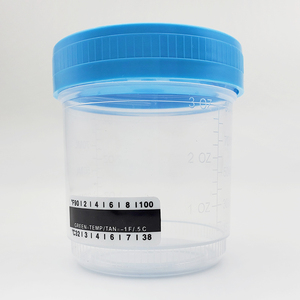 Disposable <b>Plastic</b> Test Container 90Ml Sterile Urine Sample Cup With Temperature <b>Strip</b> - Product Image 3