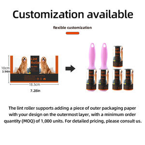 Rullo Adesivo in Plastica di Alta Qualità con Manico Dritto per Rimozione di Peli e Capelli da Vestiti e Tessuti - Product Image 6