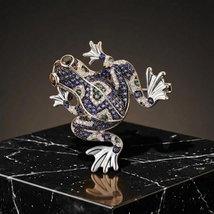 Broche de luxe délicate en argent sterling 925 LAVINA Fashion Jewelry, motif grenouille, avec zircon, pour femme, idéale pour mariage, fiançailles, fête, cadeau - Product Image 2