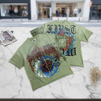 Kaos Jersey Kasual Pria Bermotif Terbaru dari Brand Fashion Jalanan Los Angeles 2026ss, Lengan Pendek, Cepat Kering, dan Bernapas