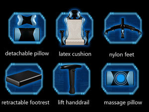 <span class=keywords><strong>Silla</strong></span> simulador de carreras <span class=keywords><strong>Cinnamoroll</strong></span> RGB <span class=keywords><strong>Gamer</strong></span> al por mayor, marco de acero de malla de lujo, altura ajustable, Color personalizado, refrigeración giratoria 360 - Product Image 3