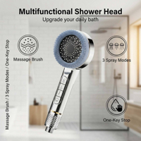 Vente en gros usine : Accessoires de pomme de douche haute pression, pomme de douche filtrante 4+1 modes avec buses de massage en silicone